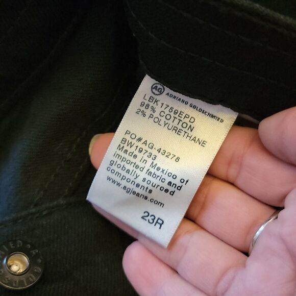 AG Adriano Goldschmied Black The Casey Relaxed Ankle Skinny Jeans $188 Size 23 - Picture 5 of 6